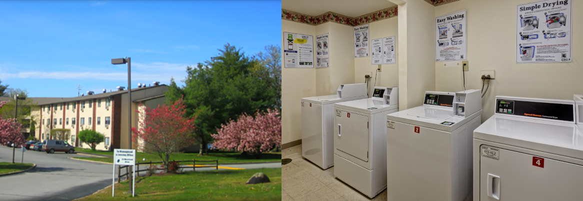 Woodland Apartment Kitchen Interior and Exterior Building