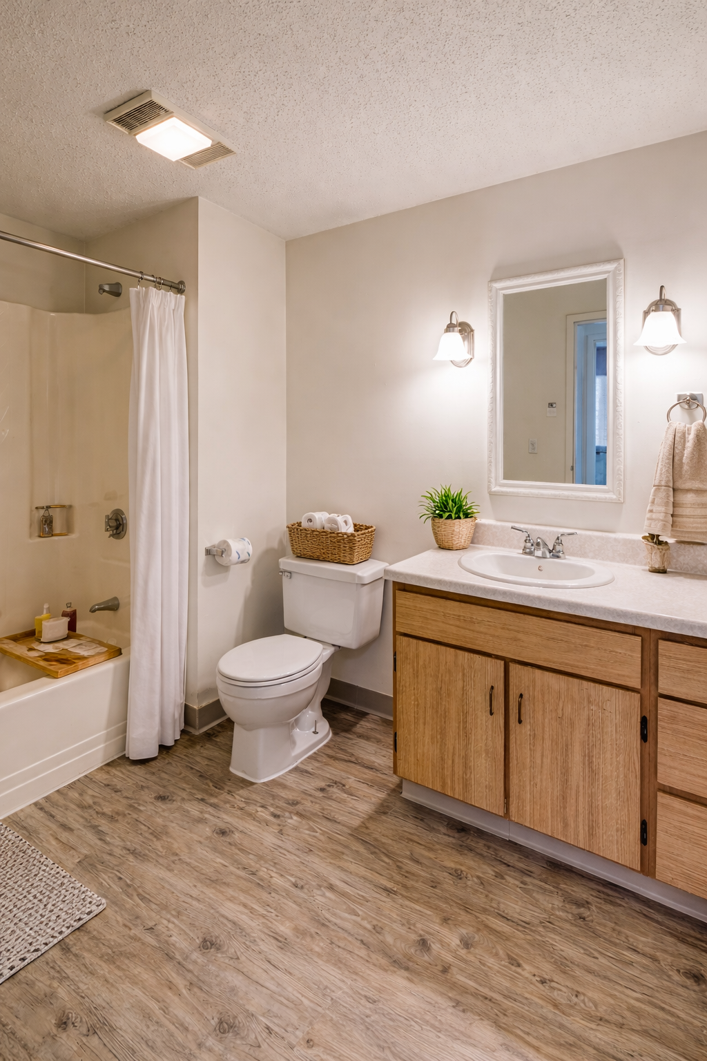 Woodland Apartments updated bathrooms